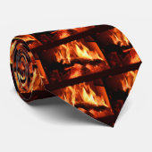 Brandende Fireplace Flames I Stropdas (Opgerold)