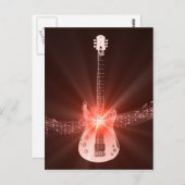 Brandende gitaar briefkaart (Voorkant / Achterkant)