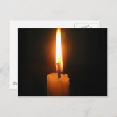 Brandende kaars briefkaart (Voorkant / Achterkant)