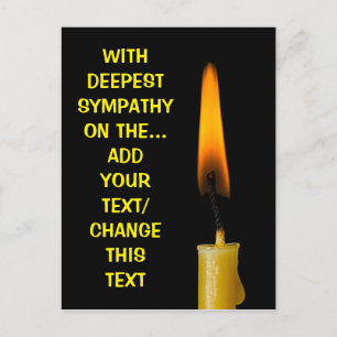 Brandende kaars en Jouw tekst. 2 Briefkaart