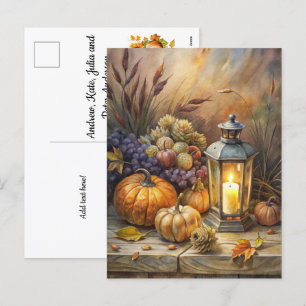 Brandende Kaars Welkom Herfst Feestdagenkaart