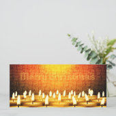 Brandende kaarsen - Vrolijk Kerstfeest (Staand voorkant)