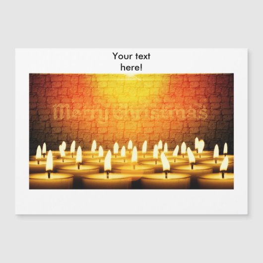 Brandende kaarsen - Vrolijk Kerstfeest (Voorkant)