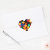 Brandende kleuren hart sticker (Envelop)