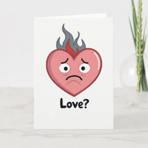 Brandende Liefde Hartzeer Valentijnskaart Kaart