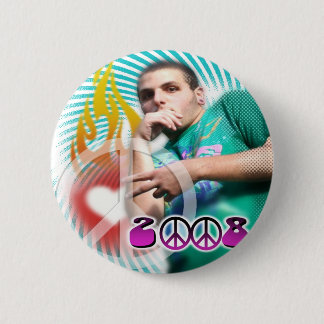 brandende liefde ronde button 5,7 cm