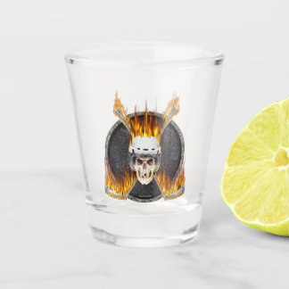Brandende ockey-sticks shot glas