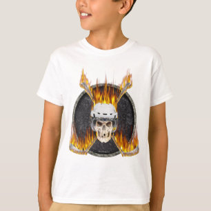 Brandende ockey-sticks t-shirt