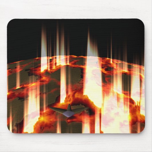 brandende planeet muismat (Voorkant)