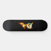 Brandende Schedel Skateboarddek Skateboard (Horizontaal)