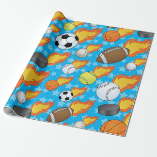  brandende sport cadeaupapier