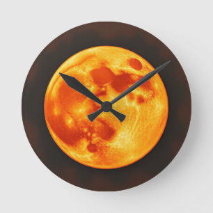 Brandende Zon Ronde Klok