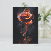 Branderig gevoel roos kaart (Staand voorkant)