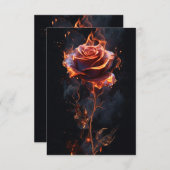 Branderig gevoel roos kaart (Voorkant / Achterkant)