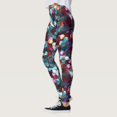 Branderig Man Veelkleurige pailletten Leggings (Links)