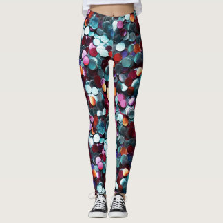 Branderig Man Veelkleurige pailletten Leggings
