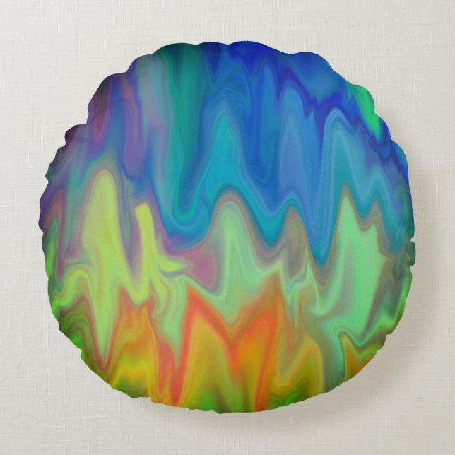 Branderige kleuren rond kussen (Voorkant)