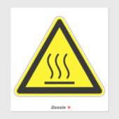 Brandgevaar Heet oppervlaktelabel Sticker (Vel)