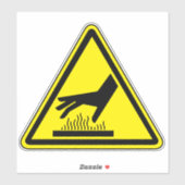 Brandgevaar Heet oppervlaktelabel Sticker (Vel)
