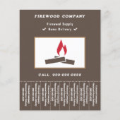 Brandhout levering scheur van strips flyer (Voorkant)