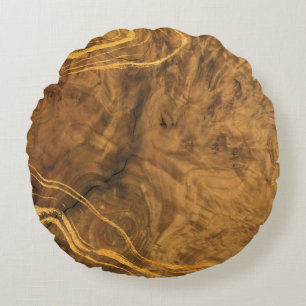 Brandhout, ontwerp van Logboek Pouf Accent Pillow Rond Kussen