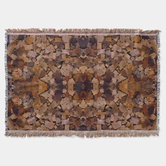 Brandhout rustieke cabine hout graan boom schors p deken (Voorkant)