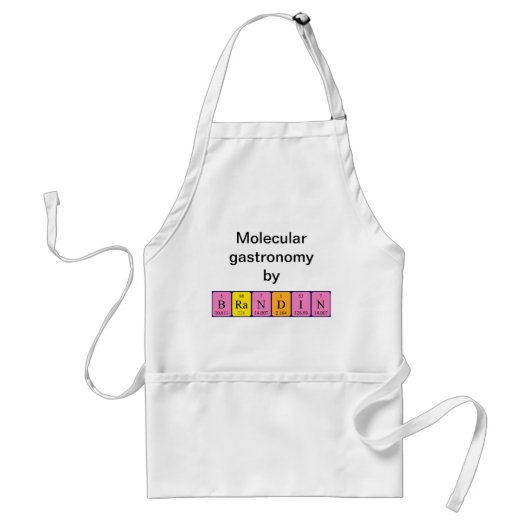 Brandin periodiek table name apron standaard schort (Voorkant)