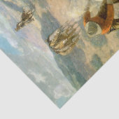 "Branding a Steer" van Frank Tenney Johnson Tissuepapier (Detail)