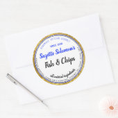 Branding Gold Trim Ingrediënten Eten Label (Envelop)