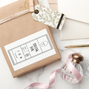 Branding  Logo Dank u Rechthoekige Sticker