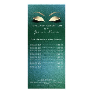 Branding Price List Lashes Extension Tropical Cali Reclamekaart