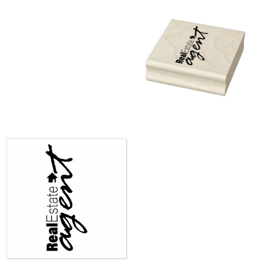 Branding stempel van makelaar in onroerend goed (Gestempeld)