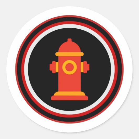 Brandkraan Feeststicker Ronde Sticker (Voorkant)