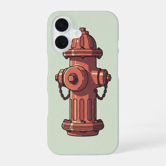 Brandkraan Minimal iPhone 16 Hoesje (Achterkant)