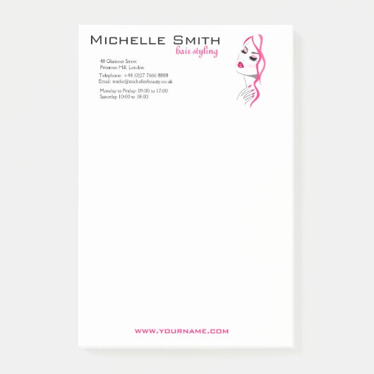 Brandmerken van de Schoonheid van het Meisje van Post-it® Notes (Voorkant)