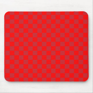 Brandmotor Rood en Rood Geruite Vintage Muismat
