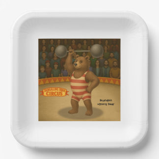 Brandon, circus sterke beer papieren bordje
