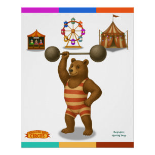 Brandon, circus sterke beer perfect poster
