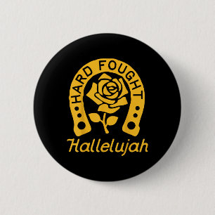 Brandon Hard Fought Hallelujah Prijs Jezus Lake M Ronde Button 5,7 Cm