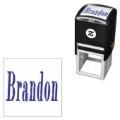 Brandon naam Logo, Zelfinktende Stempel (In situ)