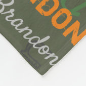 Brandon nom personnalisé couverture orange vert (Coin)