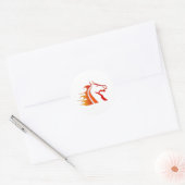 Brandpaard Ronde Sticker (Envelop)
