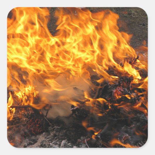 Brandpenseel Vierkante Sticker (Voorkant)