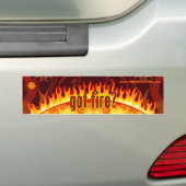 brandrode sticker (Op auto)