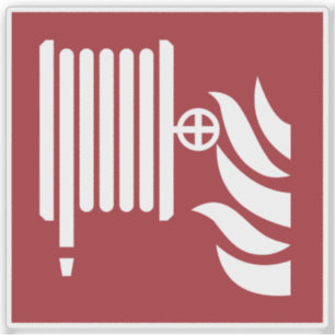 Brandslanghaspel veiligheidsbord sticker