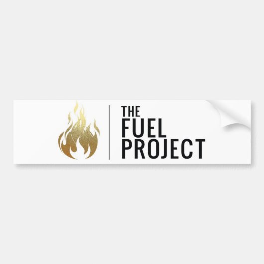 Brandstof bumpersticker (Goud) (Voorkant)