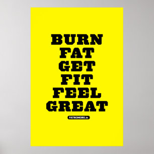 BRANDSTOF - KRIJG SNEL - VOEL GOEDE fitness Poster