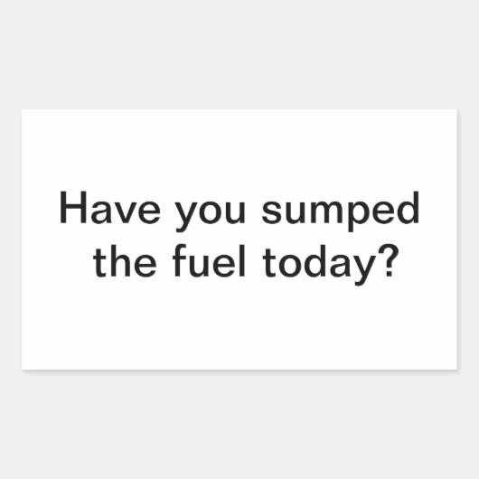 Brandstof Sticker (Voorkant)