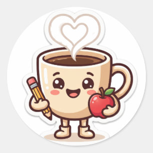 Brandstof voor leraren koffie sticker