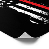 Brandstofbrandblusinstallatie Thin Red Line Poster (Hoek)